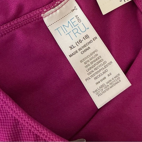 NWT Time and Tru Plum Color Textured Fold-Over Bikini Bottom – Size XL (16–18) - Picture 4 of 8